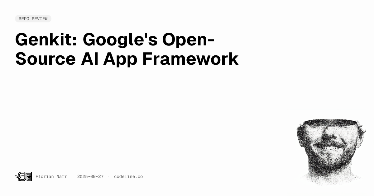 Genkit: Google's Open-Source AI App Framework | Florian Narr