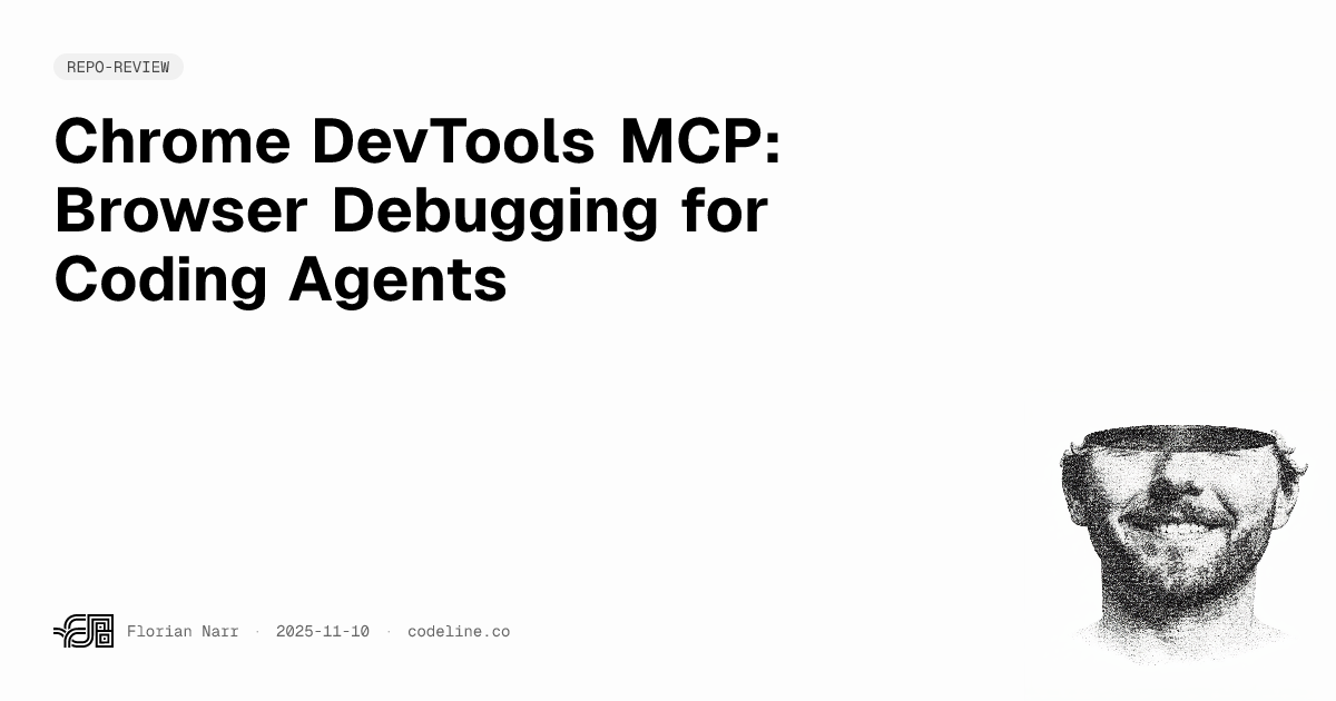 Chrome DevTools MCP: Browser Debugging for Coding Agents | Florian Narr